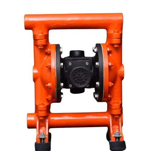 Air Operated Double Diaphragm Pump - Aluminium 12.70 mm Head Size Orange Color | Self-Priming High Pressure 35 LPM Flow Rate 1/2 Inch Inlet/Outlet