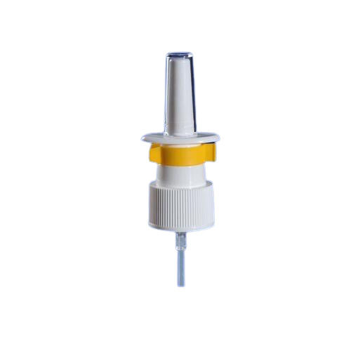 Round White Plastic Nasal Spray Pump