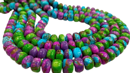 Multicolor 8Mm Natural Green Purple Blue Copper Turquoise Beads