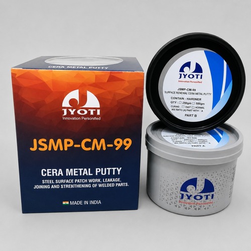 Cera-Metal Putty For Powder Coating - Epoxy Liquid, Grey Color, 99.9% Purity | Multi-Purpose Crack Filling, Patching, Joining, High-Temperature Resistance