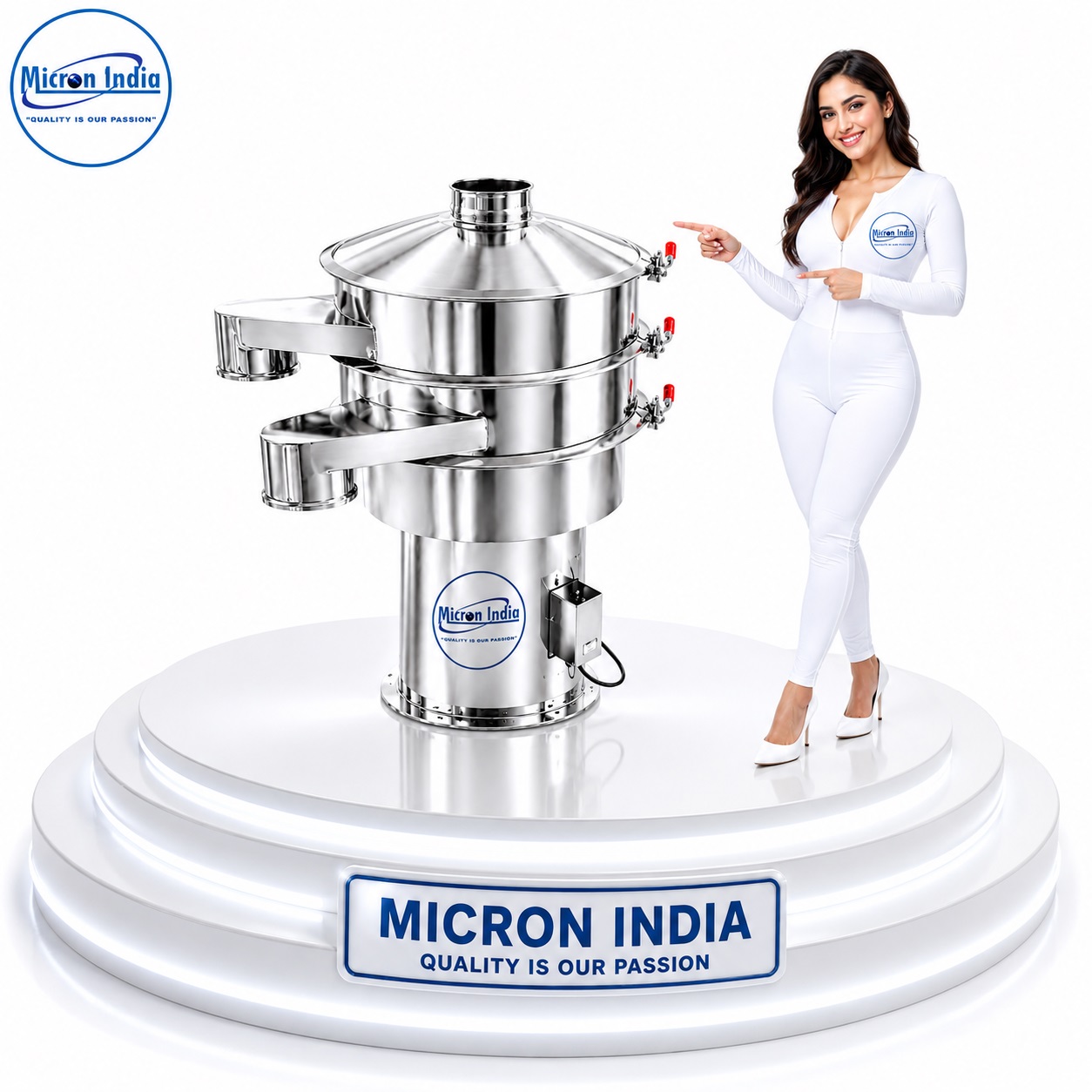 Industrial Vibro Sifter - Stainless Steel 30-60 Inch Diameter | Efficient Particle Separation Low Noise Easy to Operate and Clean