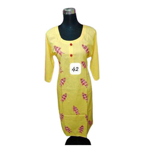 Full Sleeves Printed Ladies Cotton Kurti