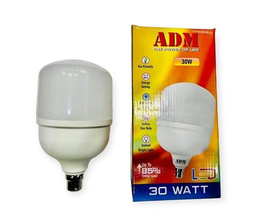 White 30 W Round B22 Led Bulb