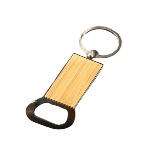 Pure Natural Brown Bamboo Keychain