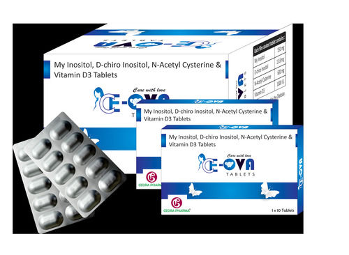 My Inositol D-Chiro Inositol N-Acetyl Cysteine And Vitamin D3 Tablets Shelf Life: 1 Days