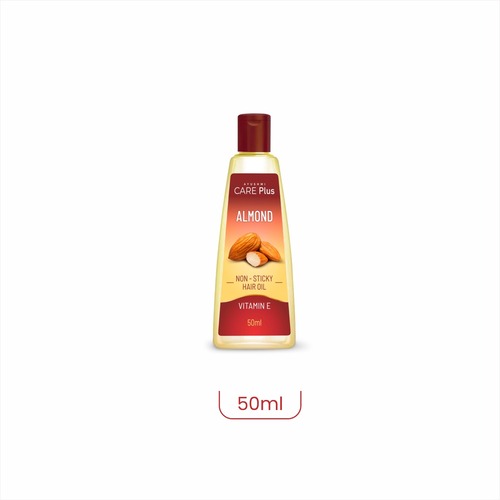 Ayushmi Care Plus Almond Hair Oil - 50ml, 100ml, 200ml, 500ml | Superior Quality, Nourishes & Strengthens Hair, Promotes Growth, Reduces Breakage, Adds Shine, Moisturizes Scalp, Non-Greasy Formula