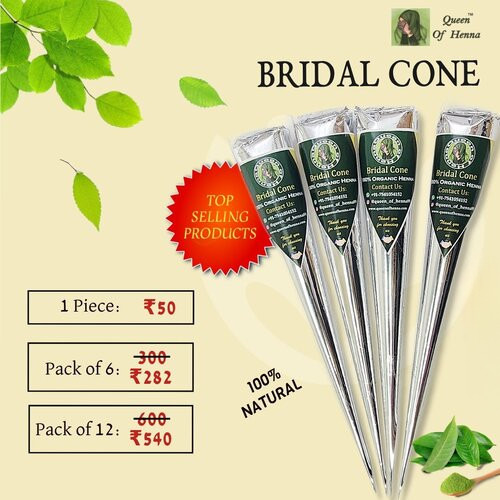 Bridal Henna Cone - Color: Green