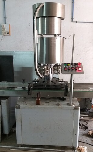 Automatic Four Head Capping Machine - Color: Silver
