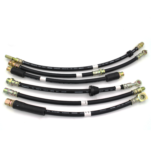 Dot Sae J1401 Fmvss106 Automotive Rubber Brake Hose Line Assembly - Epdm Rubber, 1/8" (3.2mm), Black, Crimped Fittings, Pressure Tested To 3500 Psi, -50â°c To 125â°c