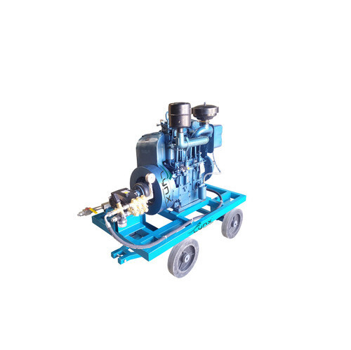 Hydrostatic Test Pumps With Electric Diesel Operated System - Color: Blue And Silver