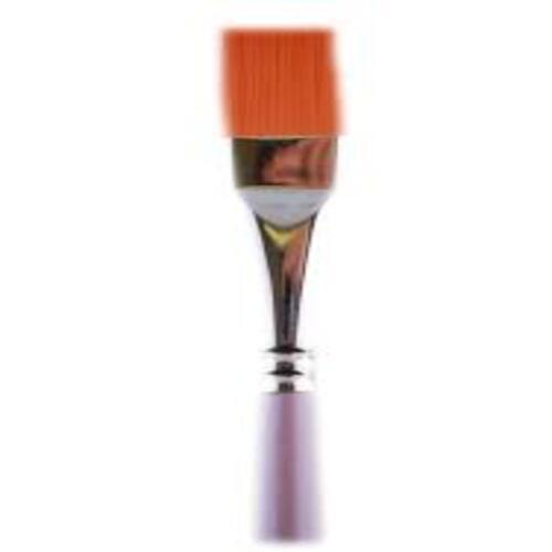 Flat Paint Brushes - Nylon Hair Material, Standard Size, Washable Design | Lightweight, Easy To Use, Manually Operated