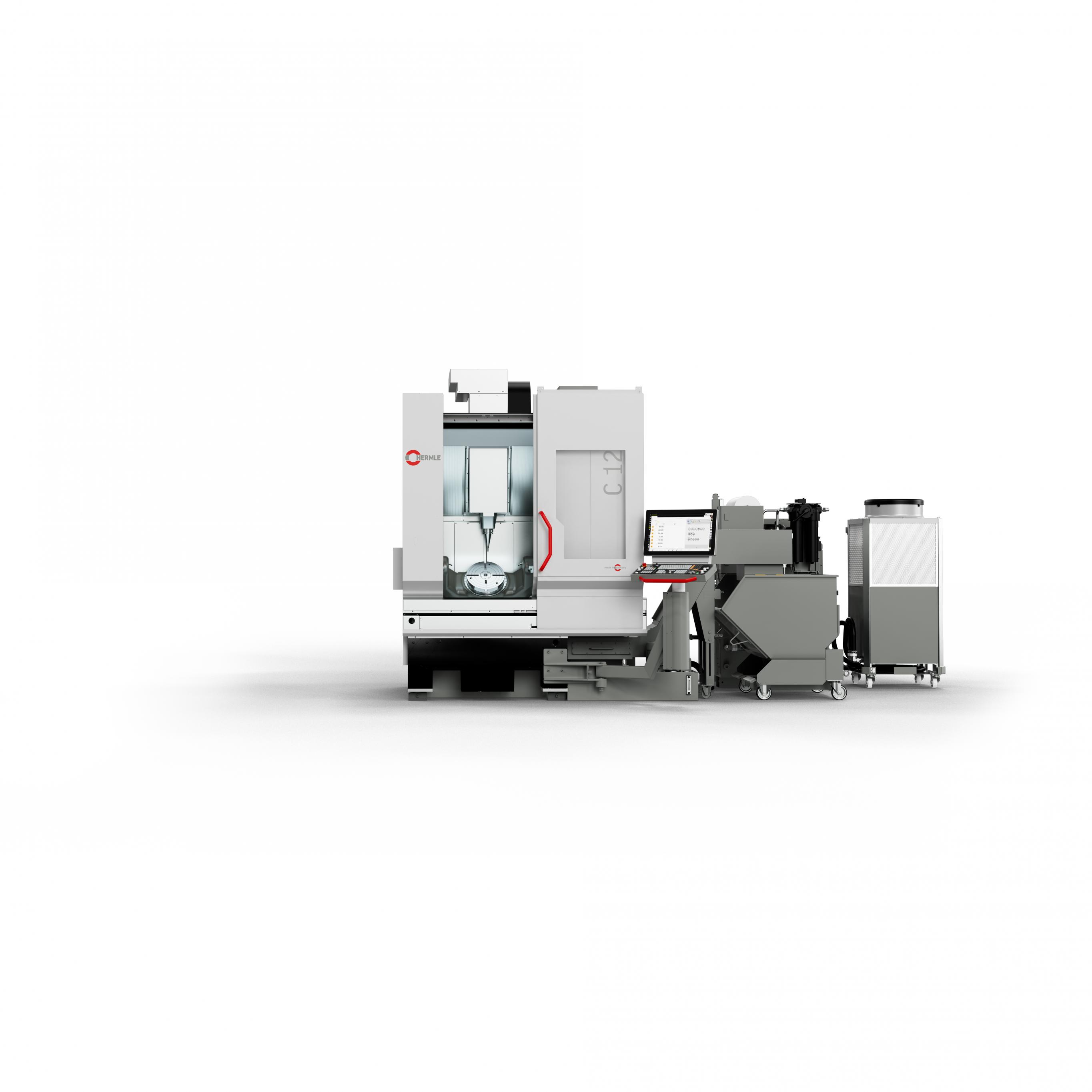 CNC Machining Centre C 12 - Mild Steel, Compact Design for Cubic Parts Up to 100 kg, Grey Finish | 5-Axis Precision, Quick Tool Spindle Replacement