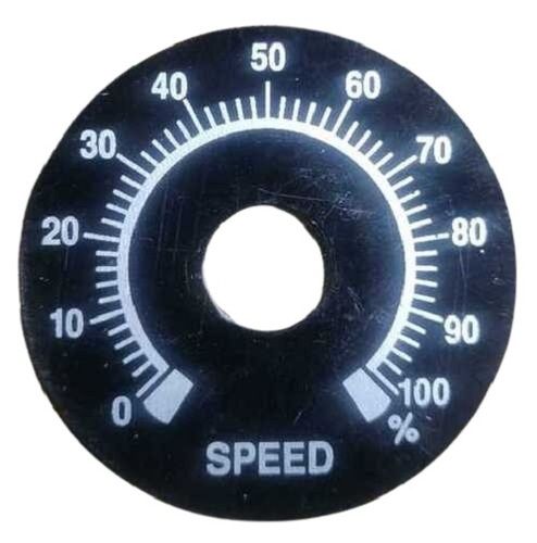 Round Shape Indicator Dial Marking Plate 0-100 Aluminum