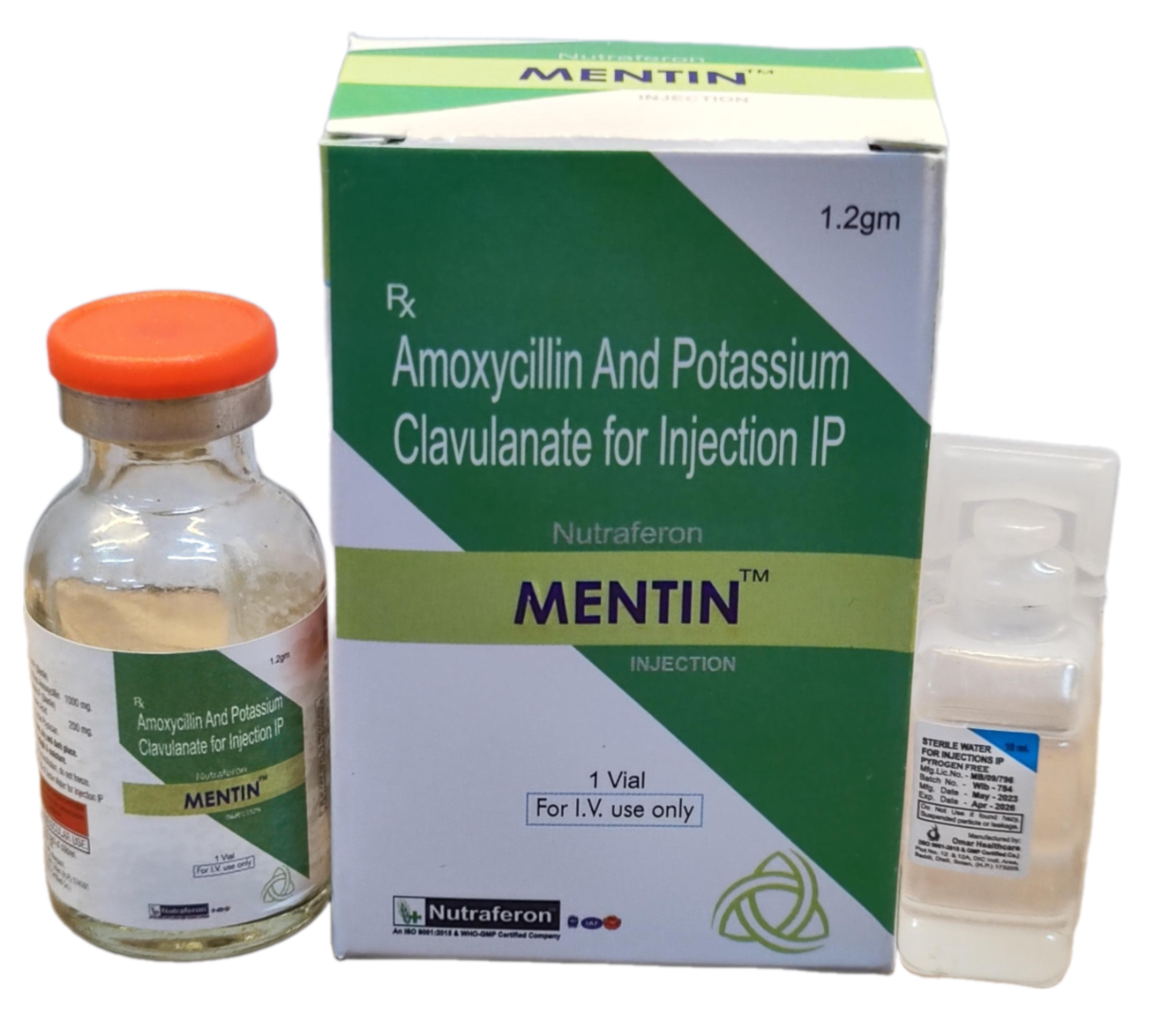 Amoxicillin and Clavulanic Acid - Powder for Injection | Dosage as Directed by Physician, Suitable for Adults, Store in Cool and Dry Place
