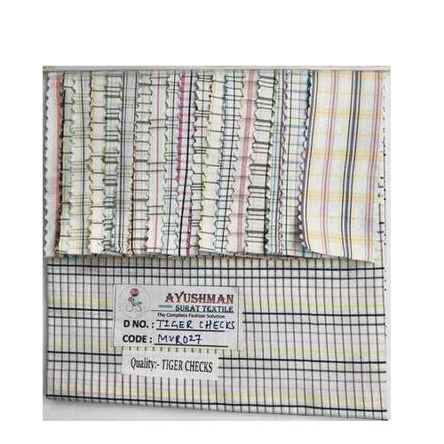 Tiger Checks Cotton Shirting Fabric