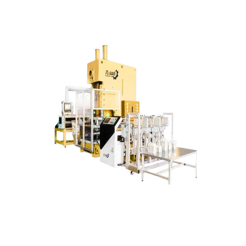 Aluminium Foil Container Making Machine - 4 Cavity, 55-60 Pieces/Minute Production Capacity, 5-15 HP Power, Automatic Operation, Grey Color, Galvanized Surface Treatment