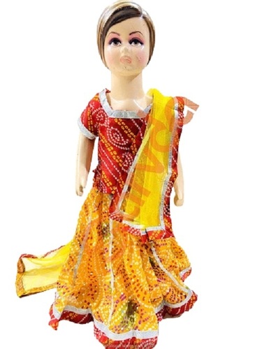 Rajasthani State Fancy Dress Lehenga Choli And Dupptta Costume Set