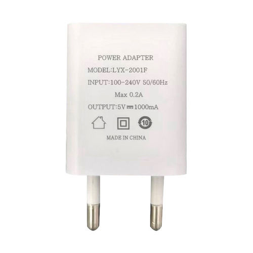 5V1A White Mini Usb Phone Charger - Current Range: 0-0.2 Ampere (A)