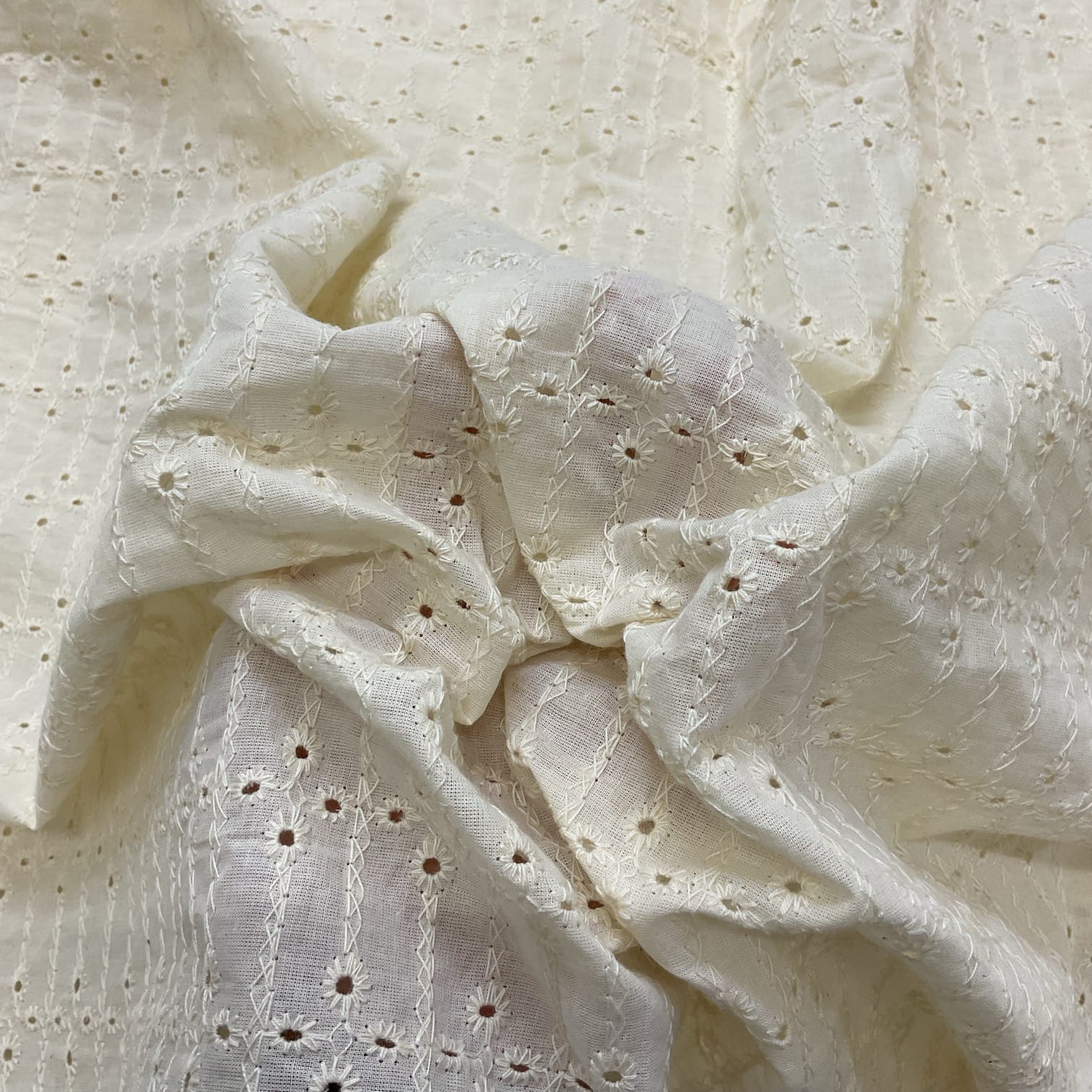 Cotton Hakoba Fabric - Color: Off White