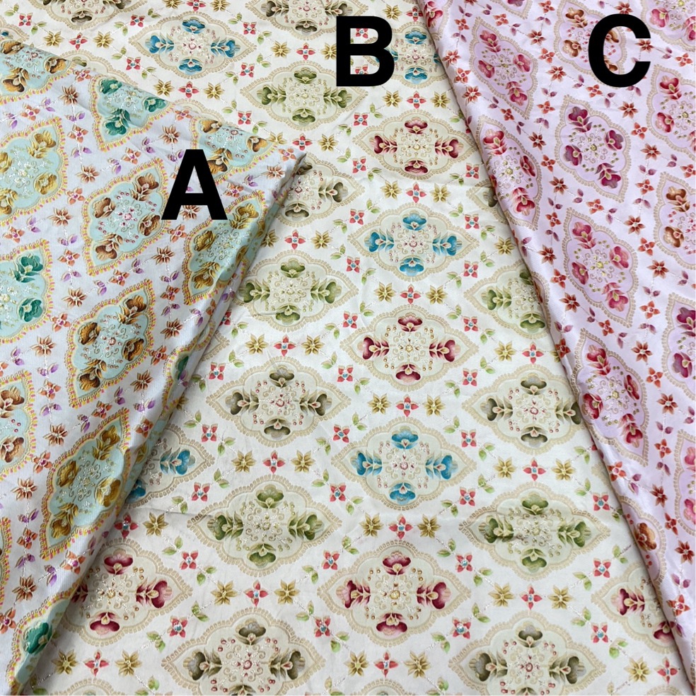 Polyester Floral Digital Printed Fabrics - 100% Polyester, Multi Color Waves Pattern | For Clothing, Dry Clean Wash Care