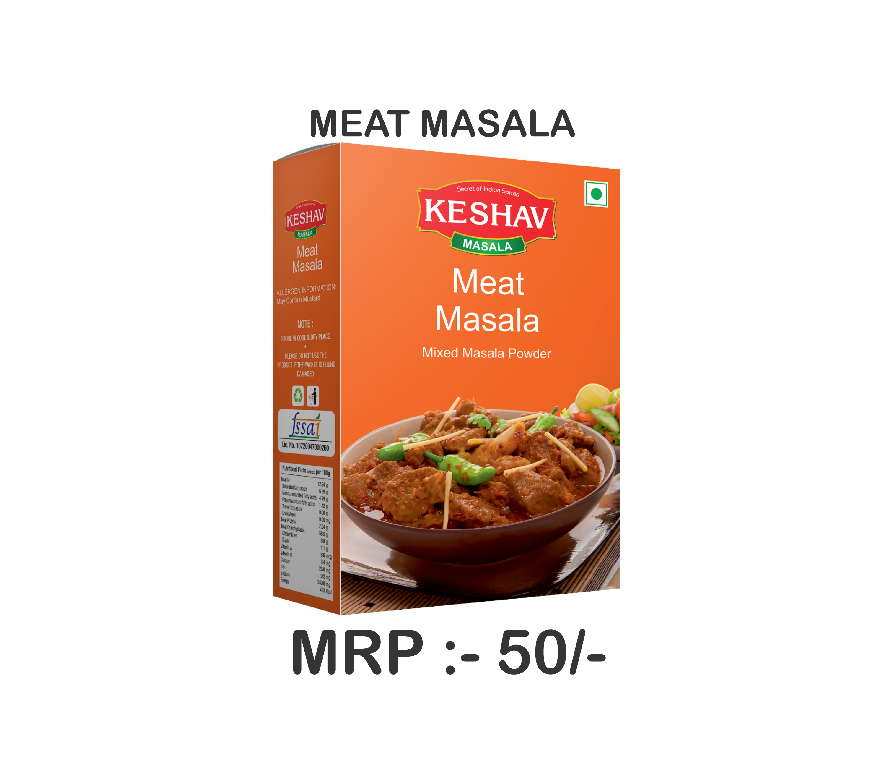 Meat Masala - Long Shelf Life Hygienically Packed | Timely Delivery Quality Tested Room Temperature Storage