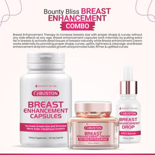 Bounty Bliss Breast Enhancement Cream, Breast Enhancement Capsule, Breast Enhancement Liquid Drops Combo Pack