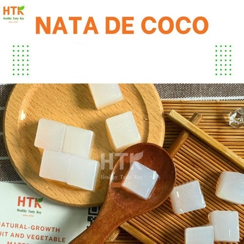 Coconut Jelly Nata De Coco - Fresh Coconut Water Fermented , 5x5mm to 15x15mm Shapes, Eggless, Brix 10-12, 10 kg/Bag, Shelf Life 24 Months