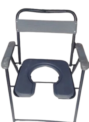 Commode Chair - Mild Steel 3 Foot Height Color: All | Adjustable Height Foldable Design Leg Rest Feature Suitable for Hospital Use