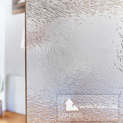 6Mm Chinchilla Figured Patterned Glass - Color: Transparent