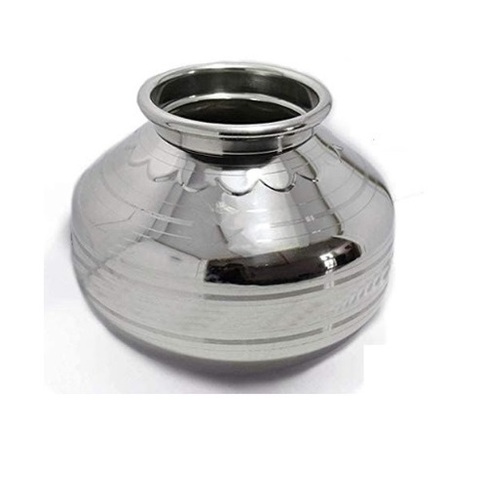 Stainless Steel Pot - 5 Liter Capacity, Polish Finish | Rust and Corrosion Resistant, Non-Reactive, Stain Resistant, Sleek Modern Design