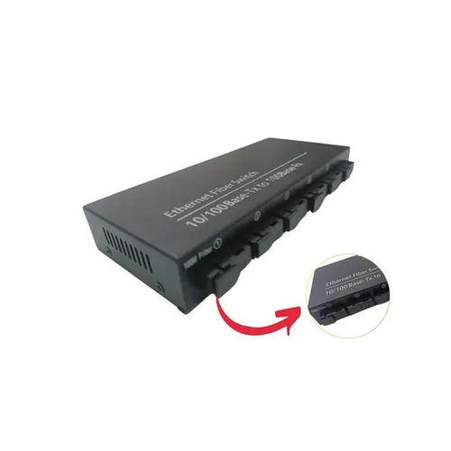 Black Ethernet Fiber Switch - Material: Metal