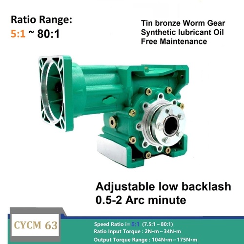 Cycm63 Worm Gear Reducer - Max. Length: 335 Millimeter (Mm)