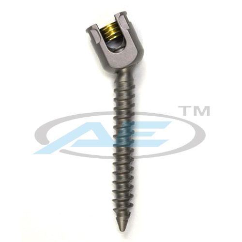 Titanium Polyaxial Screw - 4.0 mm to 8.5 mm Diameter, 25 mm to 60 mm Length, Brown Color, Surgical Grade, Sterilized, Multi-Directional Head for Enhanced Alignment
