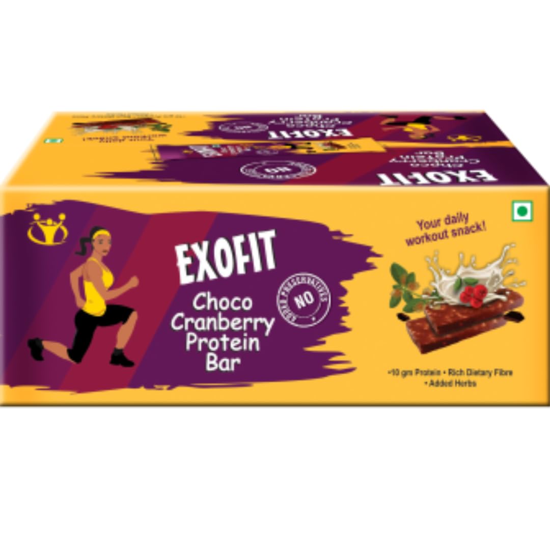 Exofit Choco Cranberry Protein Bar Pack - Efficacy: Promote Nutrition