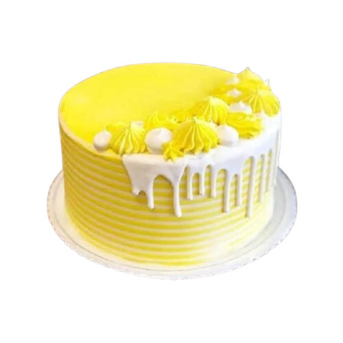 Pineapple Cake - 1 kg, Light and Fluffy Sponge Layered Cake with Fresh Pineapple Chunks, Creamy Frosting, Sweet and Tangy Tropical Flavor