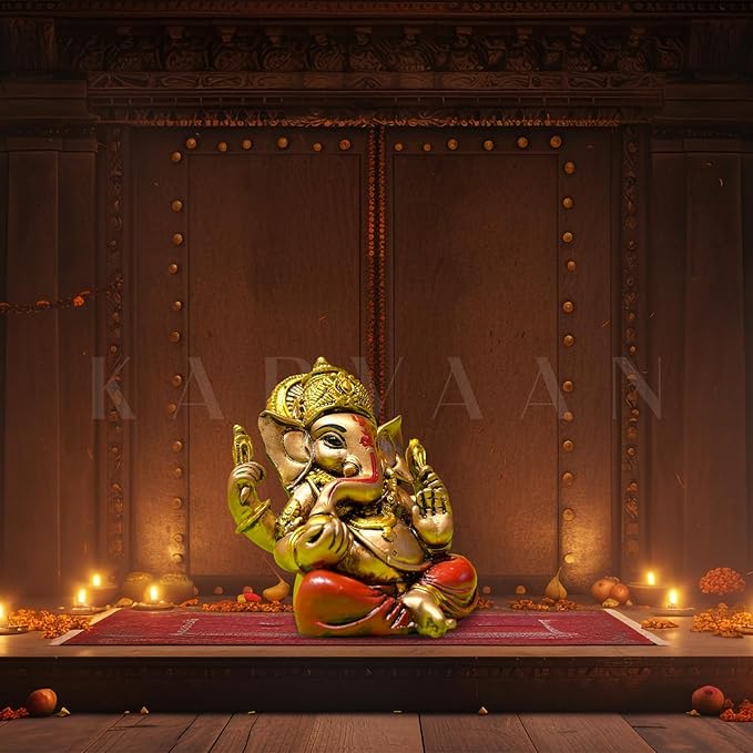 Multicolor Ganesha Statue 4 Inch