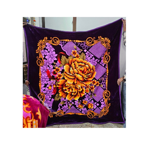 Riyaasat Mink Blanket - Premium Wool, King Size, Multicolor | Knitted Design for Bedding and Home Use, 1400g Weight, Elegant Printed Pattern, Unmatched Comfort and Durability