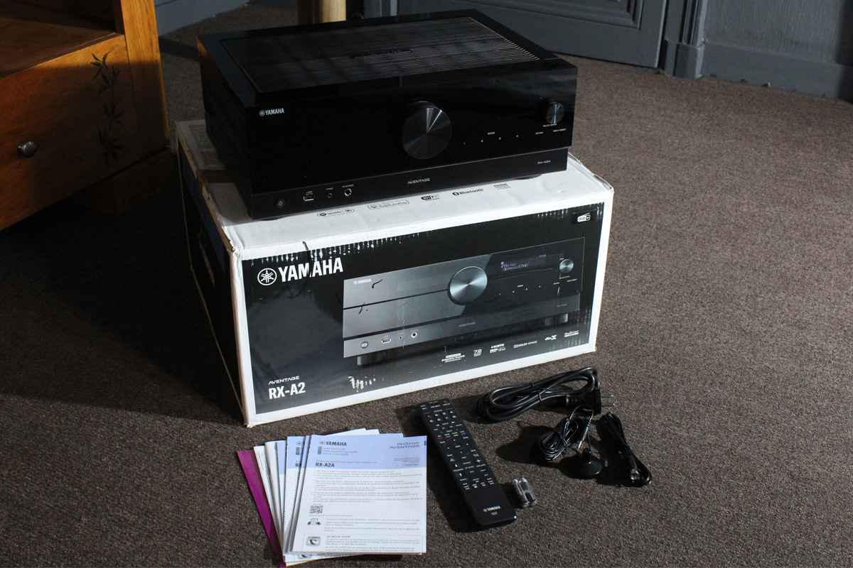 Black YAMAHA RX-A2A AVENTAGE 7.2-Channel AV Receiver 