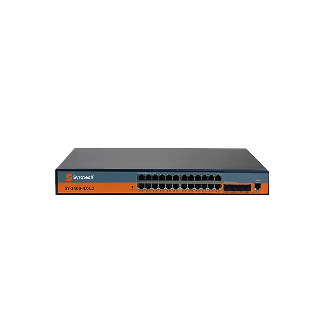 Syrotech Sy-2400-4X-L2 Managed Poe Switch - Color: Black