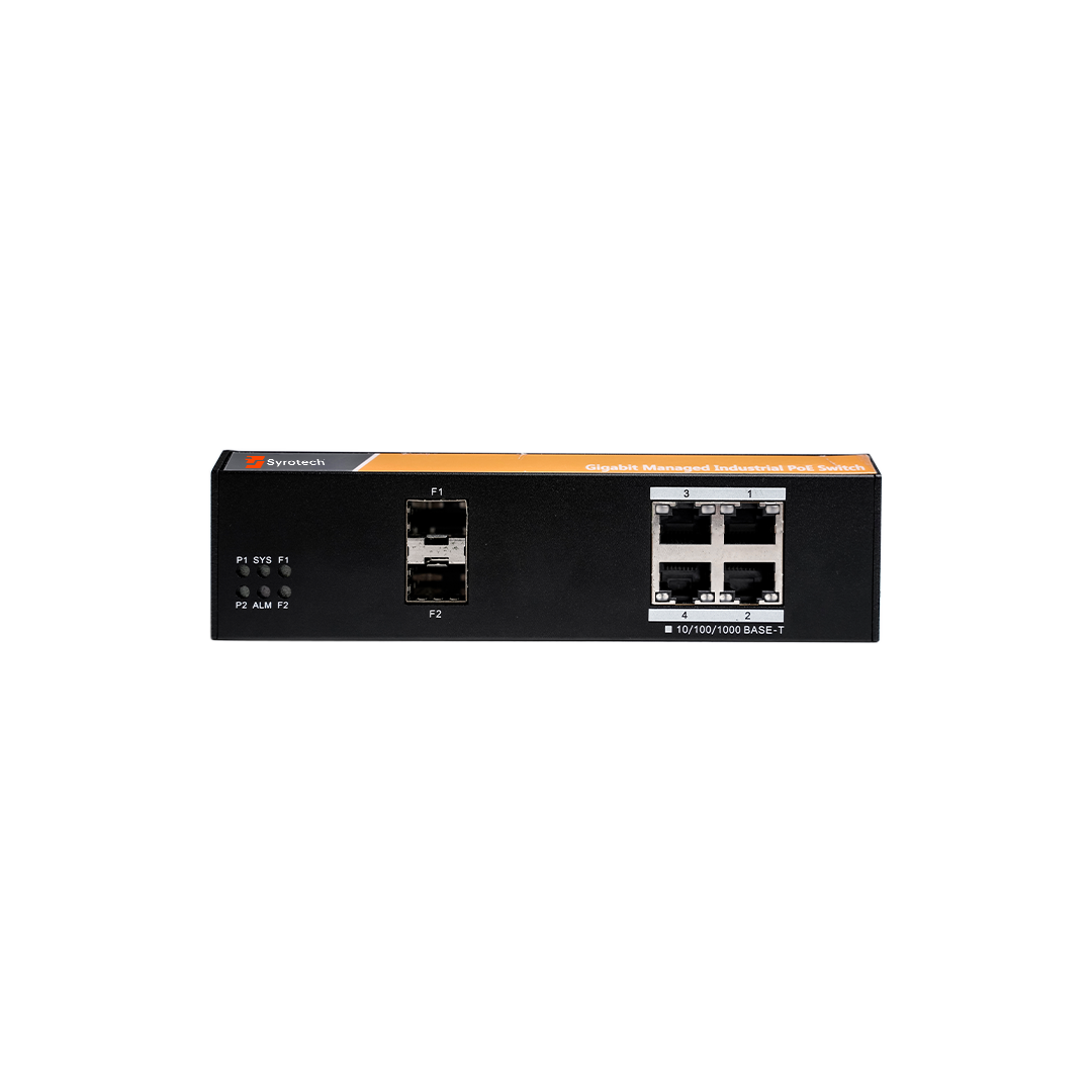 Syrotech Sy-4000p-2s-ind Industrial Poe Switch - Color: Black