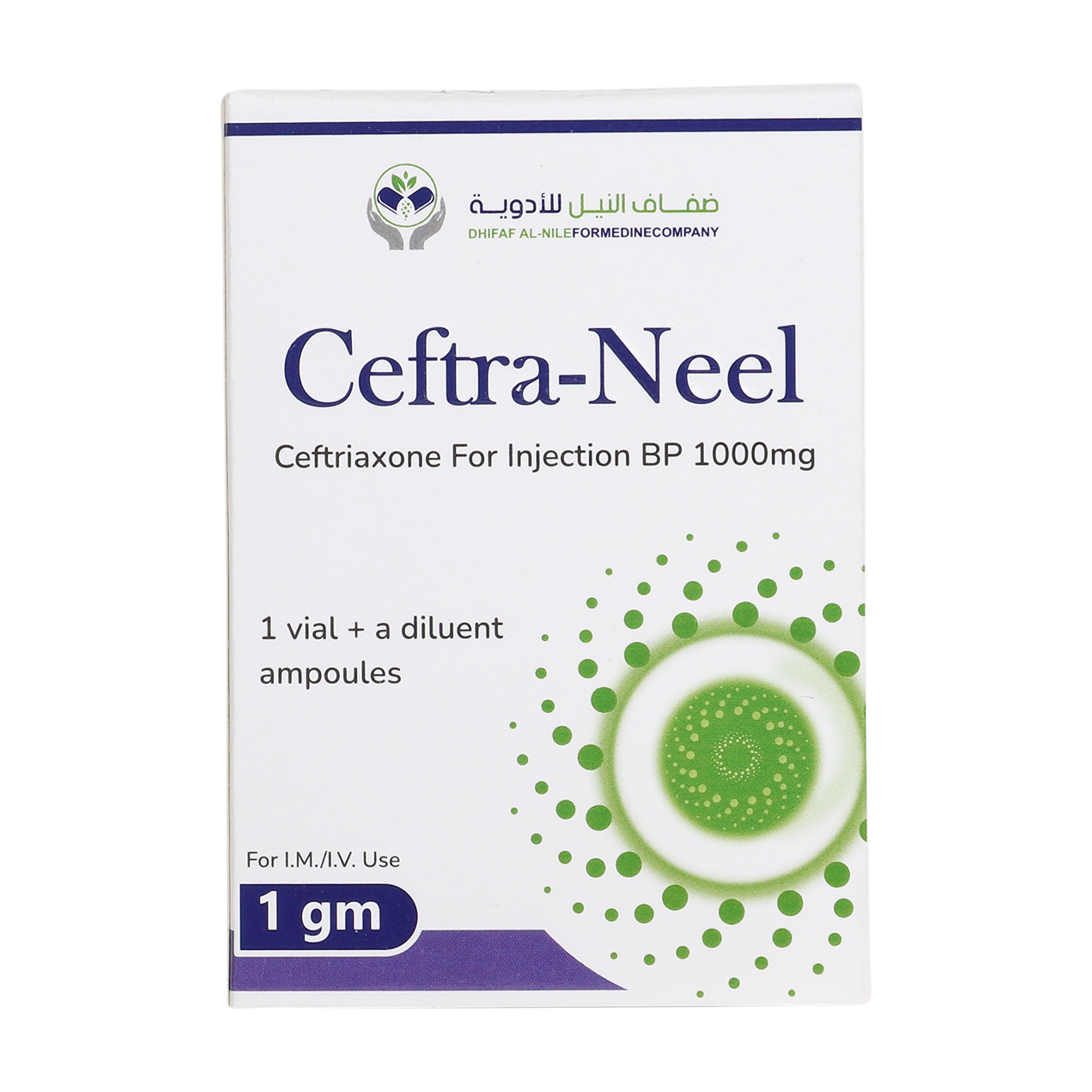  Ceftra Neel (Ceftiaxone For Injection BP 1000mg)
