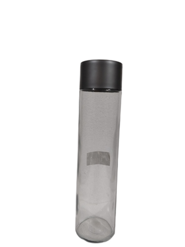 Glass Bottle - 500 Milliliter Capacity, Transparent Round Design, Durable Glass Material, Screen Printed Logo
