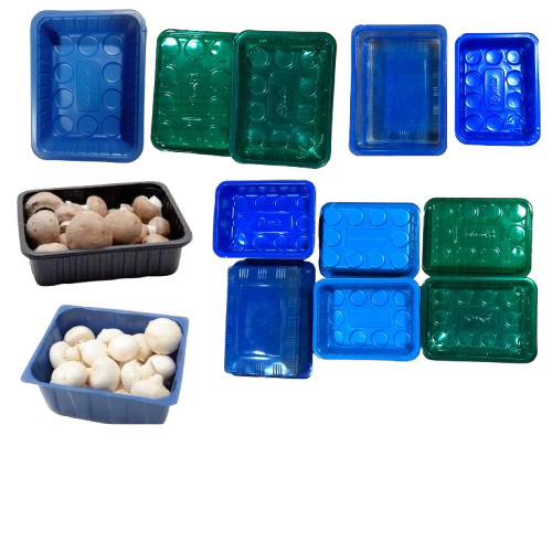 Mushroom Packaging Trays - Color: Blue