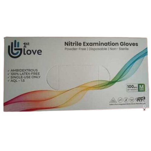 Examination Nitrile Gloves - Color: Blue