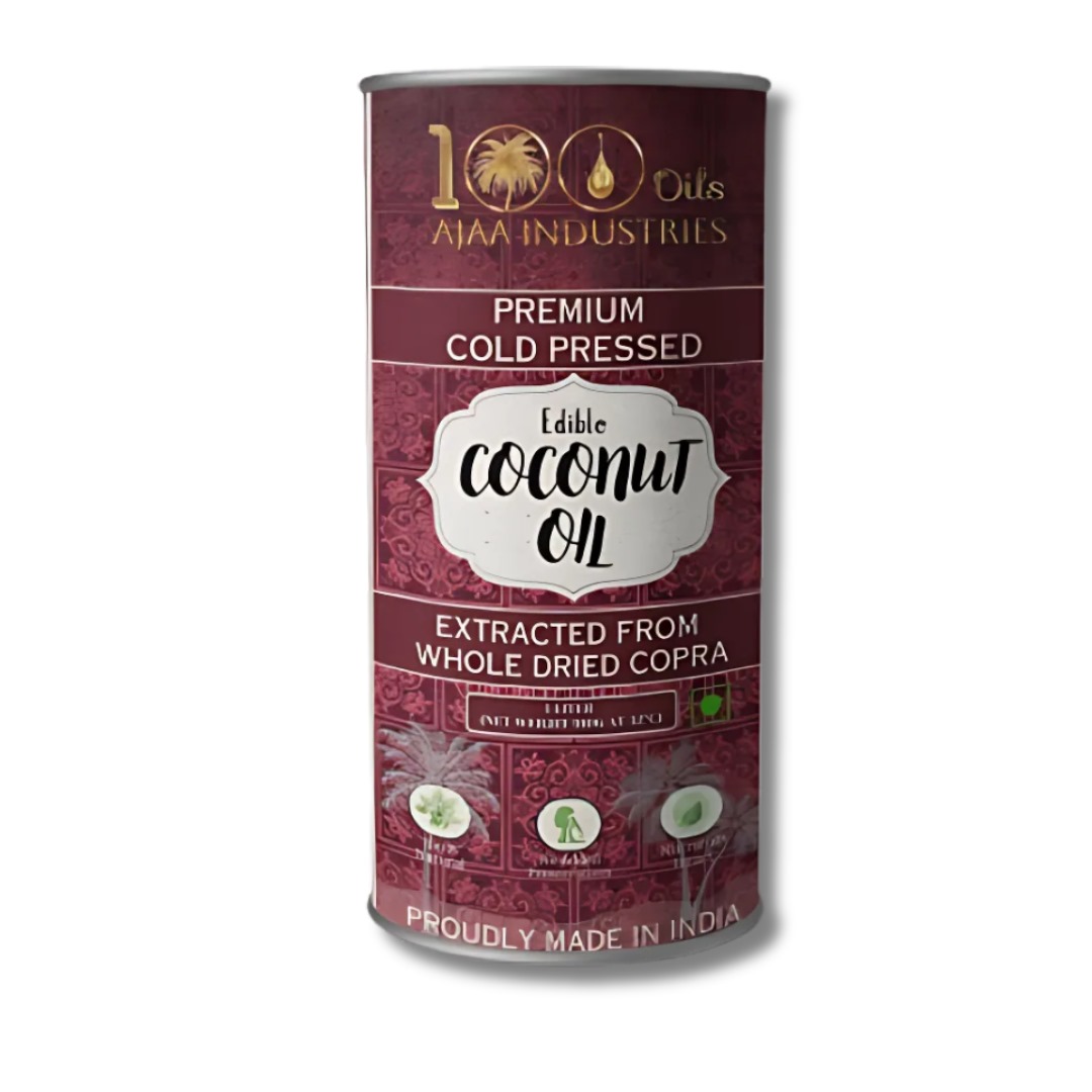 Cold Pressed Edible Coconut Oil - Extracted from Premium Seeds, Pure and Natural, Nutrient-Rich, Free from Additives and Preservatives