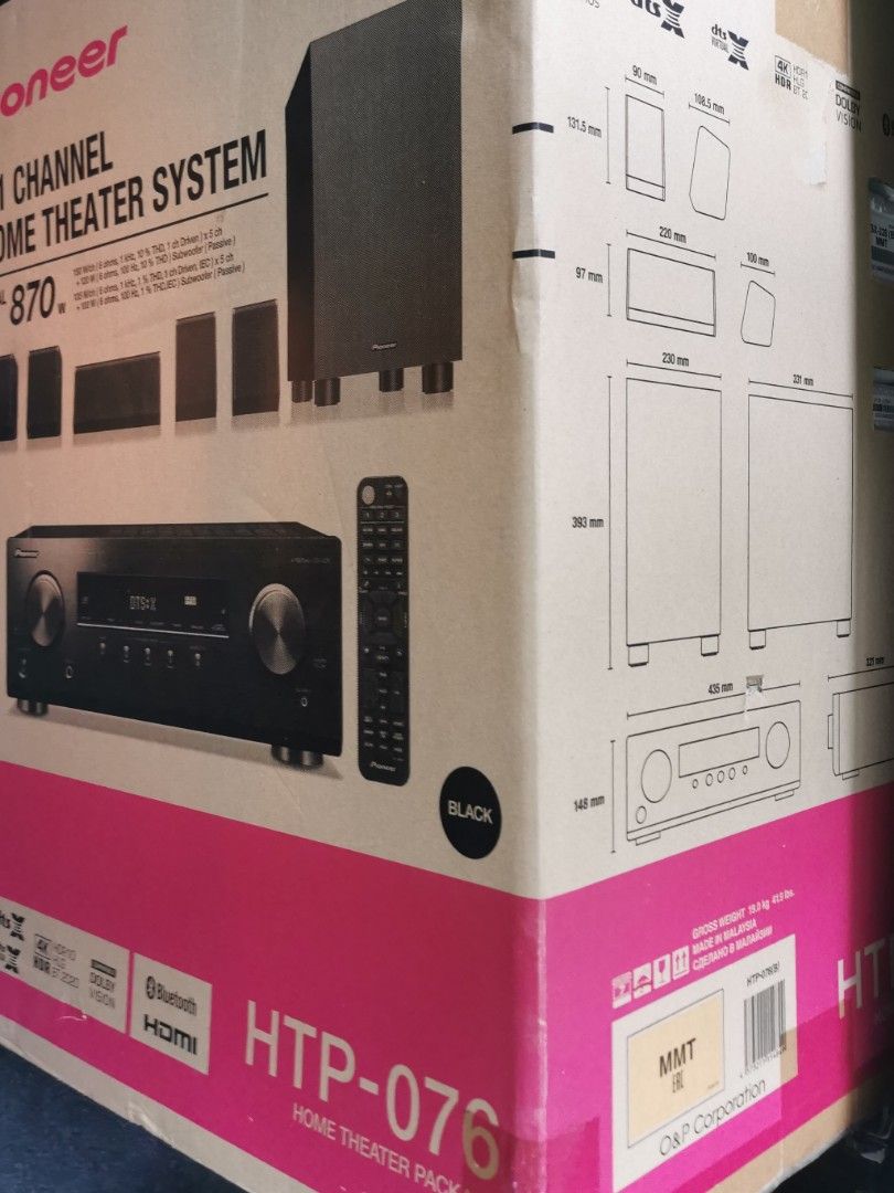 Bundle Pioneer HTP-076 5.1-Channel Home Theater System Package