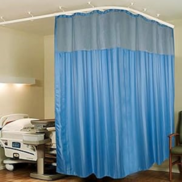 Lushomes Blue Hospital Curtains - Material: Polyester