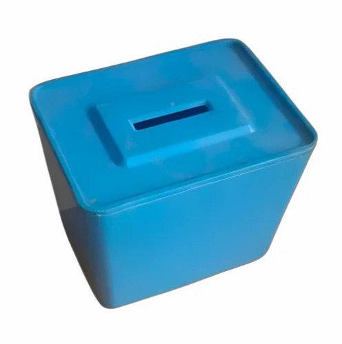 Plastic Coin Box  - Color: Blue