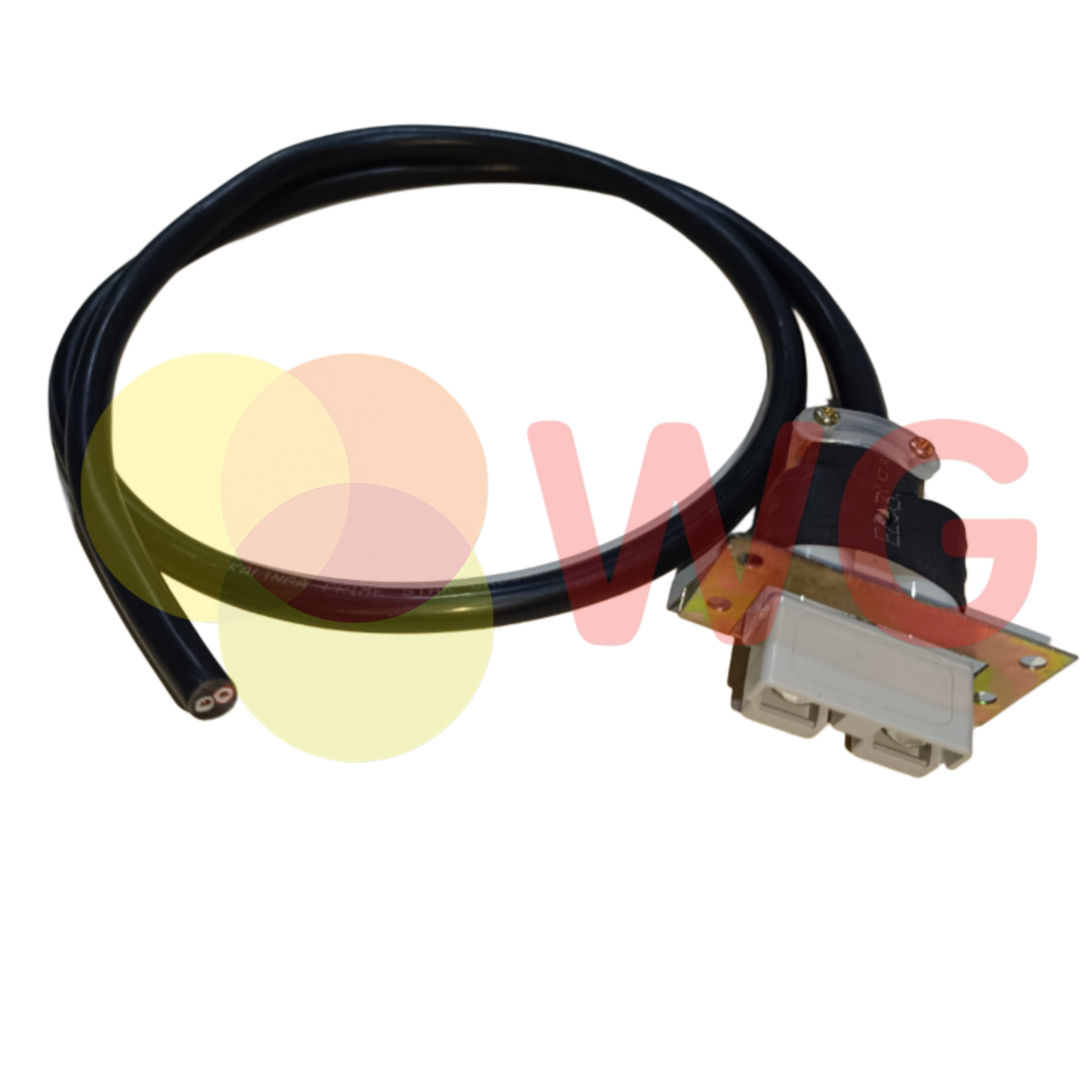 50A H/D W/Long Lead Clamp Ev Charging Connector - Color: Black