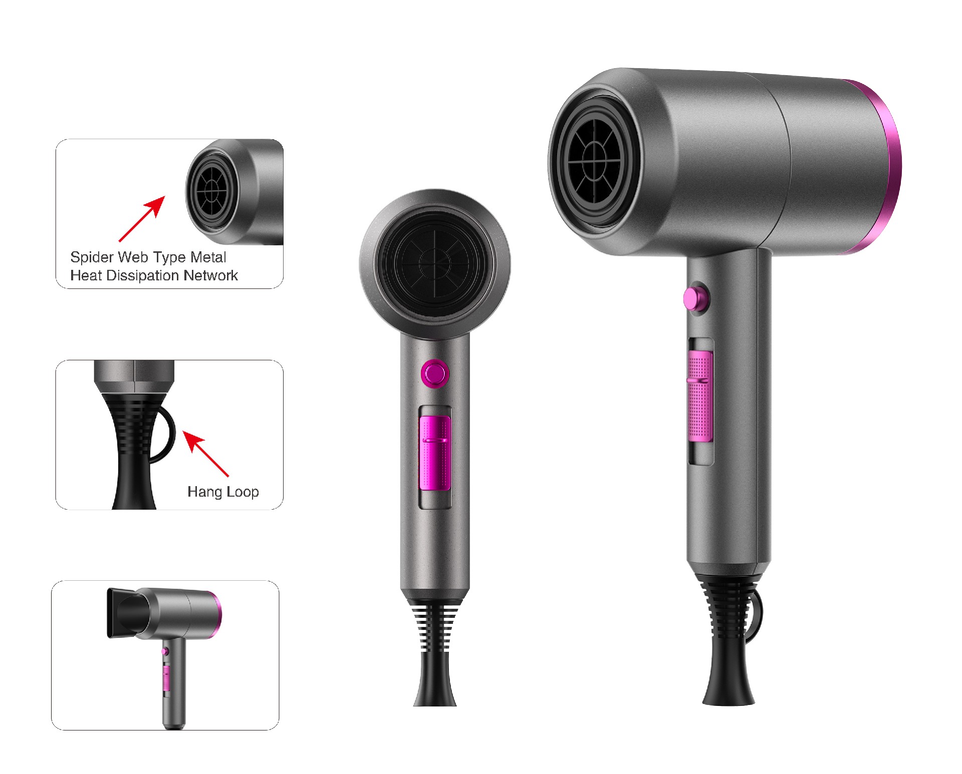 Dyson-Style Lm324 High Speed Hair Dryer - Warranty: 1 Year